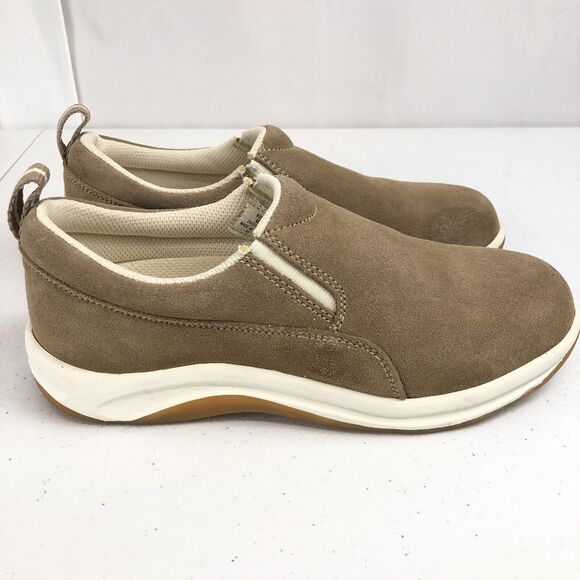 Lands End Women's 6 B Tan Beige Suede Slip-On Shoes 83085 - Picture 4 of 8